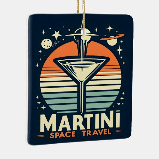 マルティーニ宇宙トラベルリフトオフロゴ セラミックオーナメント (右)