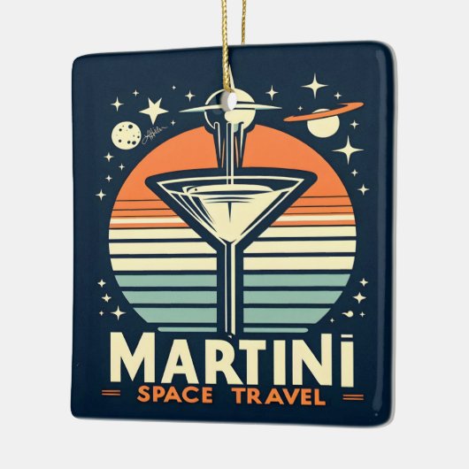 マルティーニ宇宙トラベルリフトオフロゴ セラミックオーナメント (左)