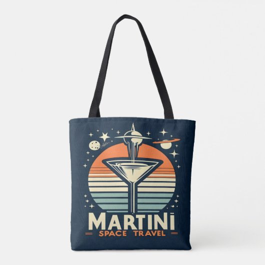 マルティーニ宇宙トラベルリフトオフロゴ トートバッグ (裏面)