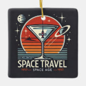 マルティーニ宇宙トラベル1957宇宙エージロゴ セラミックオーナメント (正面)