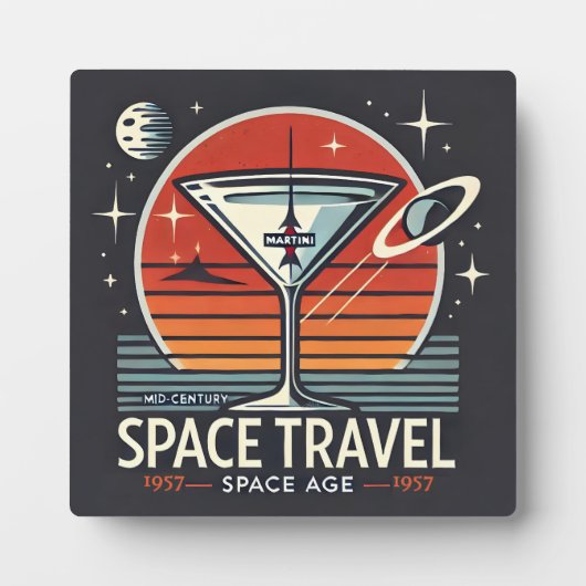 マルティーニ宇宙トラベル1957宇宙エージロゴ フォトプラーク (正面)