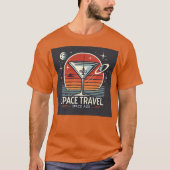 マルティーニ宇宙トラベル1957宇宙エージロゴ Tシャツ (正面)