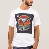マルティーニ宇宙トラベル1957宇宙エージロゴ Tシャツ (正面)