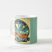 マルティーニ宇宙トラベル1957新しい世界のロゴ コーヒーマグカップ (正面左)