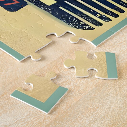 マルティーニ宇宙トラベル1957新しい世界のロゴ ジグソーパズル (側面)