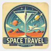 マルティーニ宇宙トラベル1957新しい世界のロゴ スクエアシール (正面)