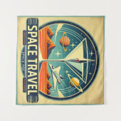 マルティーニ宇宙トラベル1957新しい世界のロゴ タペストリー (正面(横))