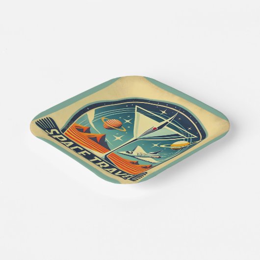 マルティーニ宇宙トラベル1957新しい世界のロゴ ペーパープレート (傾斜あり)