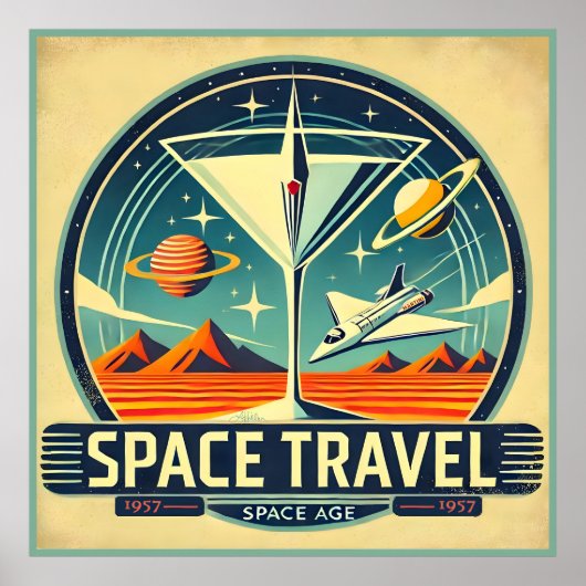 マルティーニ宇宙トラベル1957新しい世界のロゴ ポスター (正面)