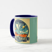 マルティーニ宇宙トラベル1957新しい世界のロゴ マグカップ (正面左)