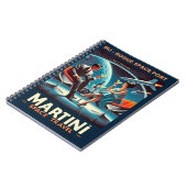 マルティーニ宇宙旅行ポスターローグ宇宙ポート ノートブック (左側)