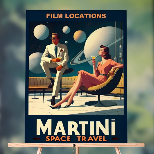 マルティーニ宇宙旅行ポスター撮影地 アクリルサイン (ニュートラル)