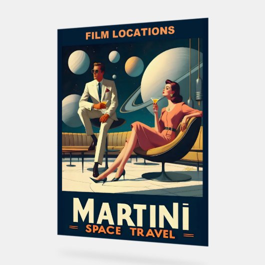 マルティーニ宇宙旅行ポスター撮影地 アクリルサイン (傾斜)