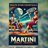 マルティーニ宇宙旅行ポスター死のスターカクテル アクリルサイン (ニュートラル)