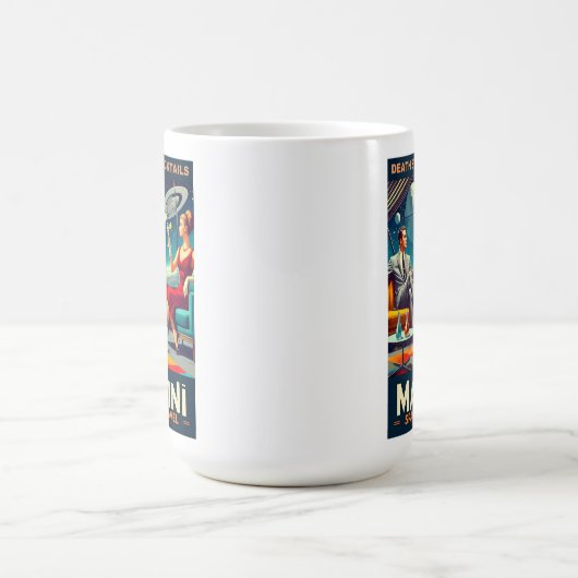 マルティーニ宇宙旅行ポスター死のスターカクテル コーヒーマグカップ (中央)