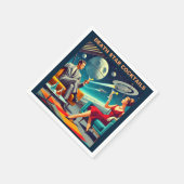 マルティーニ宇宙旅行ポスター死のスターカクテル スタンダードカクテルナプキン (角)