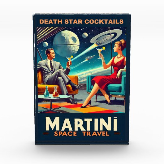 マルティーニ宇宙旅行ポスター死のスターカクテル フォトブロック (正面)