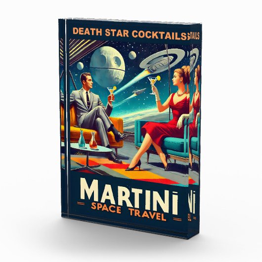 マルティーニ宇宙旅行ポスター死のスターカクテル フォトブロック (右)