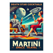 マルティーニ宇宙旅行ポスター死のスターカクテル フォトプリント            (正面)
