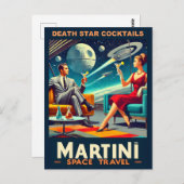 マルティーニ宇宙旅行ポスター死のスターカクテル ポストカード (正面/裏面)