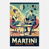 マルティーニ宇宙旅行ポスター飛行機搭乗員 アクリルサイン (正面)
