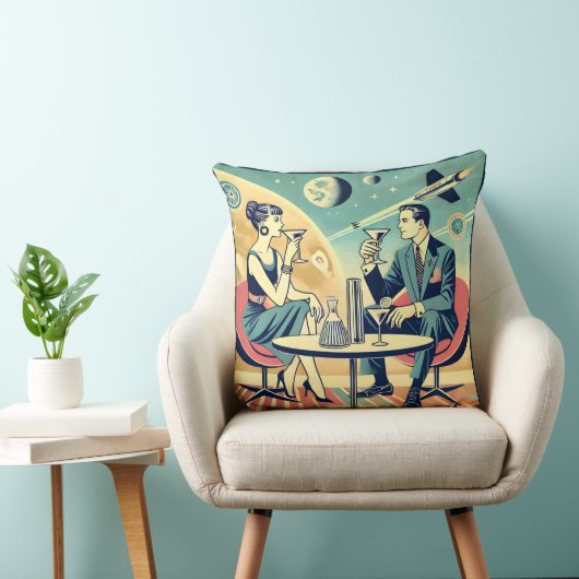 マルティーニ宇宙旅行ポスター飛行機搭乗員 クッション (椅子)