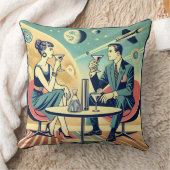 マルティーニ宇宙旅行ポスター飛行機搭乗員 クッション (ブランケット)