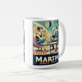 マルティーニ宇宙旅行ポスター飛行機搭乗員 コーヒーマグカップ (正面右)