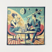 マルティーニ宇宙旅行ポスター飛行機搭乗員 タペストリー (正面)