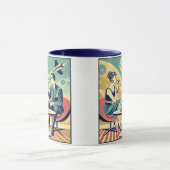 マルティーニ宇宙旅行ポスター飛行機搭乗員 マグカップ (中央)