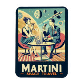 マルティーニ宇宙旅行ポスター飛行機搭乗員 マグネット (縦)