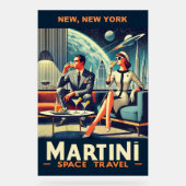 マルティーニ宇宙旅行ポスターNew, New York アクリルサイン (正面)