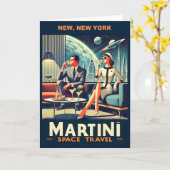 マルティーニ宇宙旅行ポスターNew, New York カード (黄色い花)