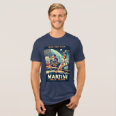 マルティーニ宇宙旅行ポスターNew, New York トライブレンドＴシャツ (正面全面)