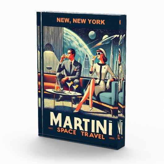 マルティーニ宇宙旅行ポスターNew, New York フォトブロック (右)