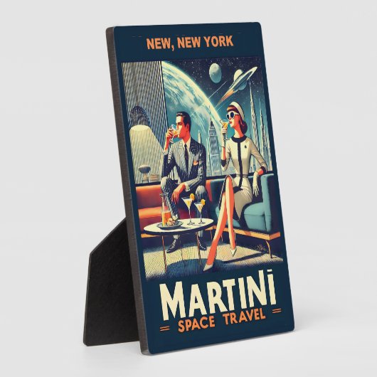 マルティーニ宇宙旅行ポスターNew, New York フォトプラーク (側面)