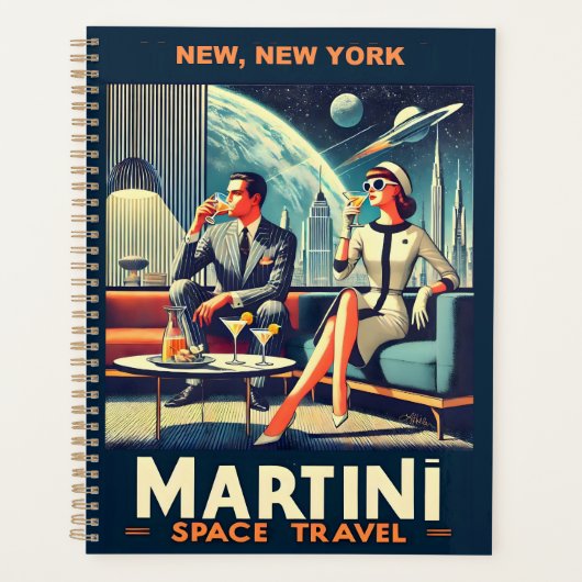 マルティーニ宇宙旅行ポスターNew, New York プランナー手帳 (正面)