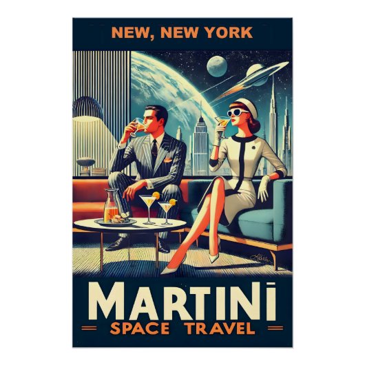 マルティーニ宇宙旅行ポスターNew, New York ポスター (正面)
