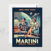 マルティーニ宇宙旅行ポスターNew, New York ポストカード (正面/裏面)