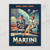 マルティーニ宇宙旅行ポスターNew, New York ポストカード (正面)