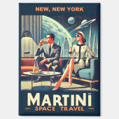 マルティーニ宇宙旅行ポスターNew, New York マグネット (正面)