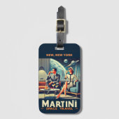 マルティーニ宇宙旅行ポスターNew, New York ラゲッジタグ (正面縦)