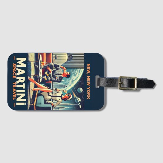 マルティーニ宇宙旅行ポスターNew, New York ラゲッジタグ (正面横)