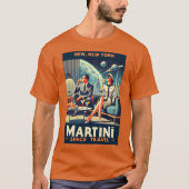 マルティーニ宇宙旅行ポスターNew, New York Tシャツ (正面)