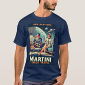 マルティーニ宇宙旅行ポスターNew, New York Tシャツ (正面)