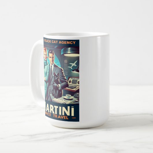 マルティーニ宇宙旅行ポスターSP5：ブラックキャットエージェンシー コーヒーマグカップ (正面左)