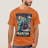 マルティーニ宇宙旅行ポスターSP5：ブラックキャットエージェンシー Tシャツ (正面)
