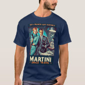 マルティーニ宇宙旅行ポスターSP5：ブラックキャットエージェンシー Tシャツ (正面)