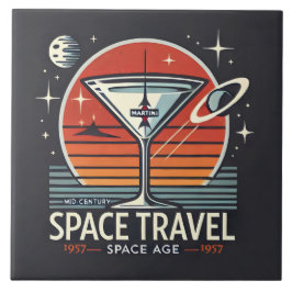 マルティーニ宇宙旅行 1957 スペースエイジ ロゴ タイル