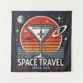 マルティーニ宇宙旅行 1957 スペースエイジ ロゴ タペストリー (正面)